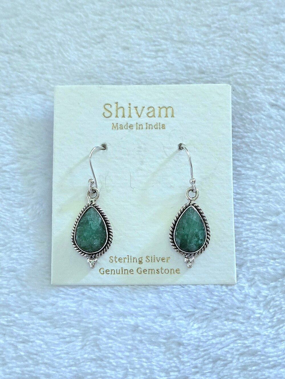 ✨️HP✨️ Shivam Emerald💚 Colored Beryl Teardrop💧Earrings
